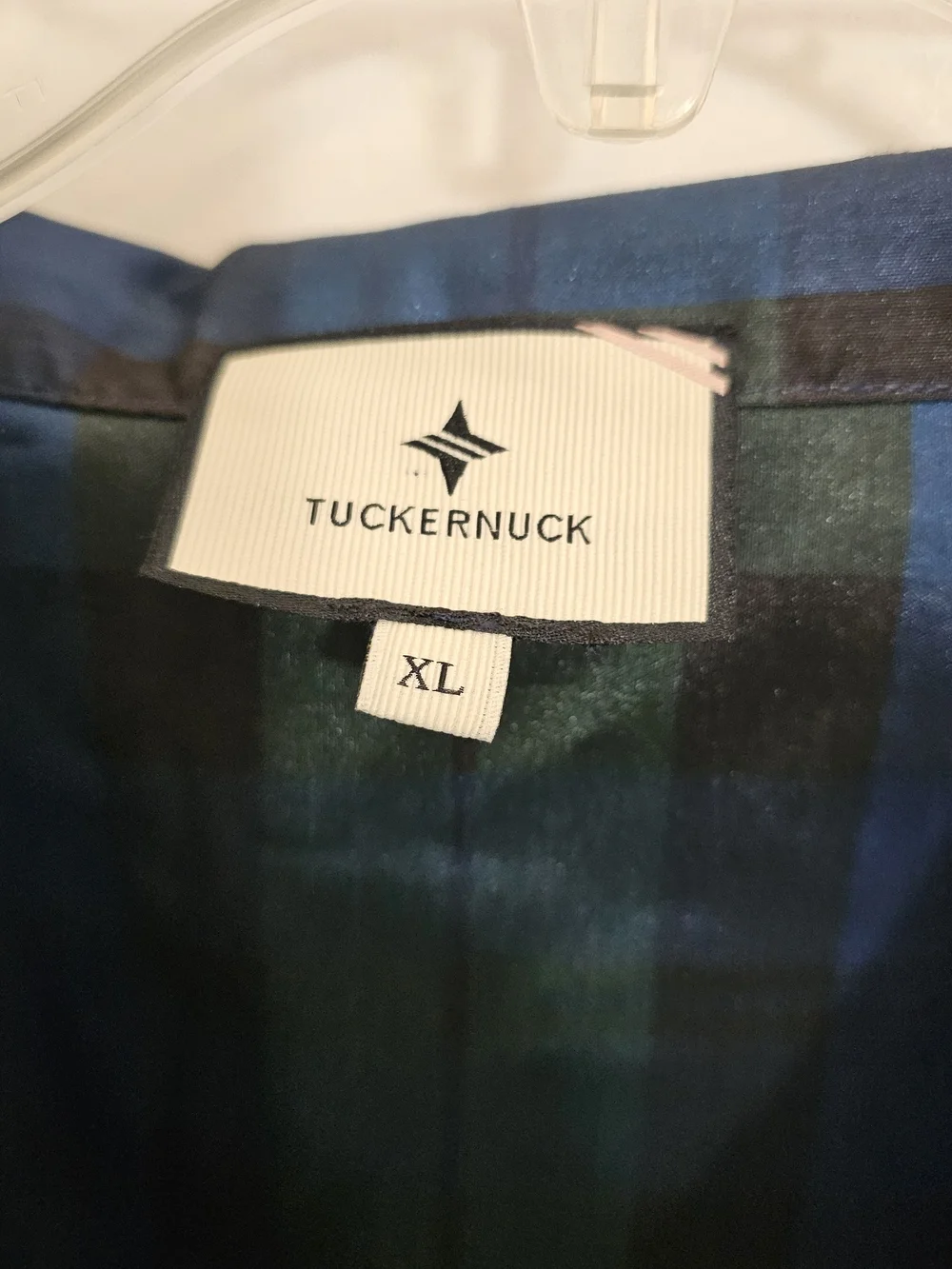 Tuckernuck Plaid Iridescent Metallic Popover Tunic Blouse Size XL